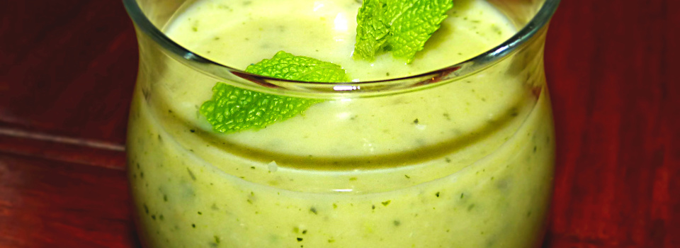 Velouté froid courgette/menthe
